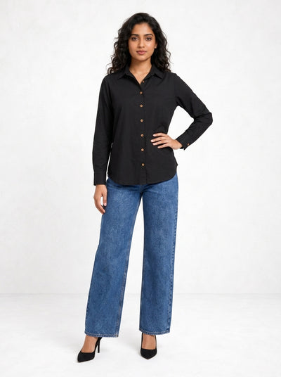 Black Luxe Timeless Style Shirt