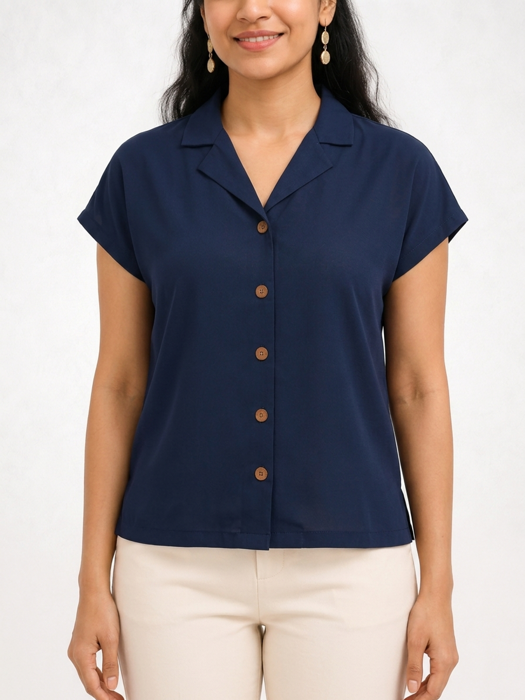 Twilight Blue Notch Collar Shirt