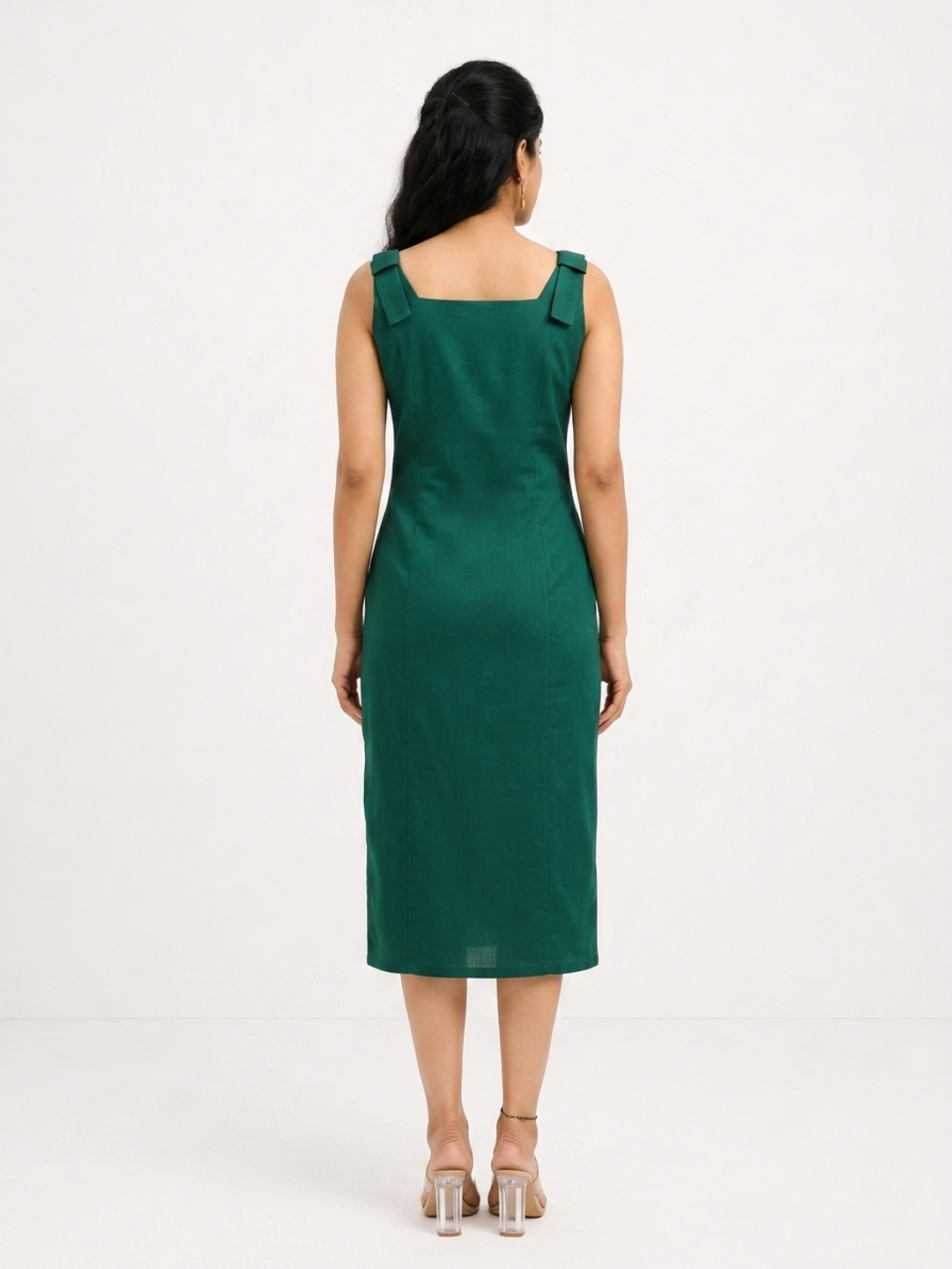 Myrtle Green Muse Slit Dress