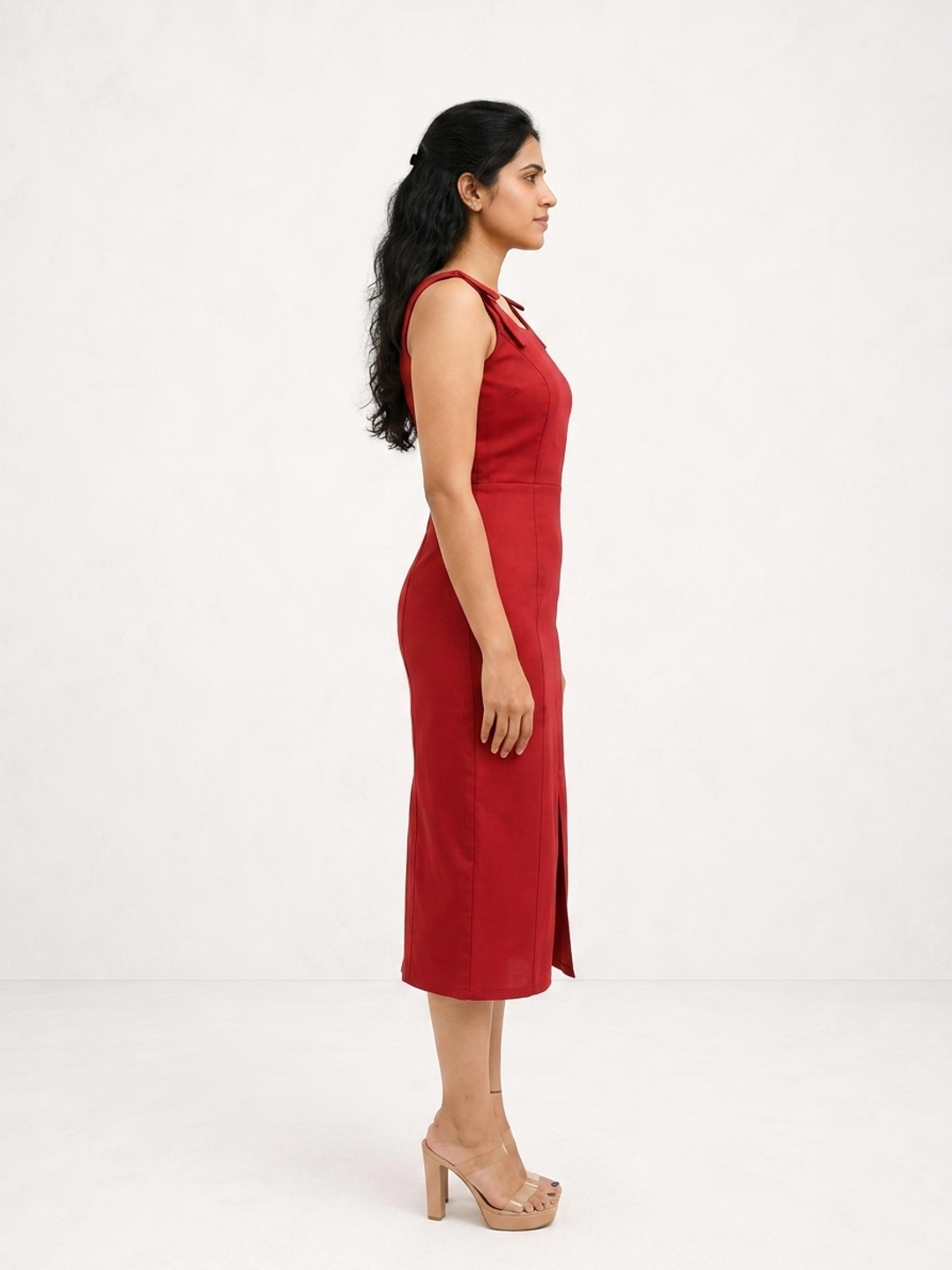 Red Muse Slit Dress