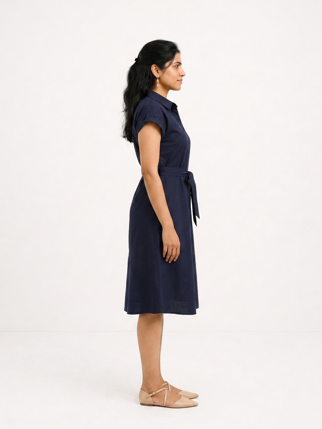 Authority In Motion Navy Dress | Vibrant Hourglass Fit