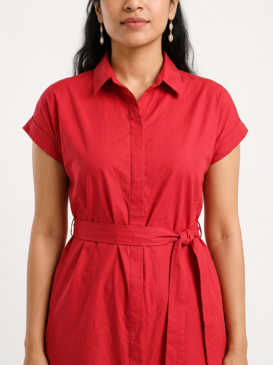 Authority In Motion Red dress | Bold Pear Shape Essential