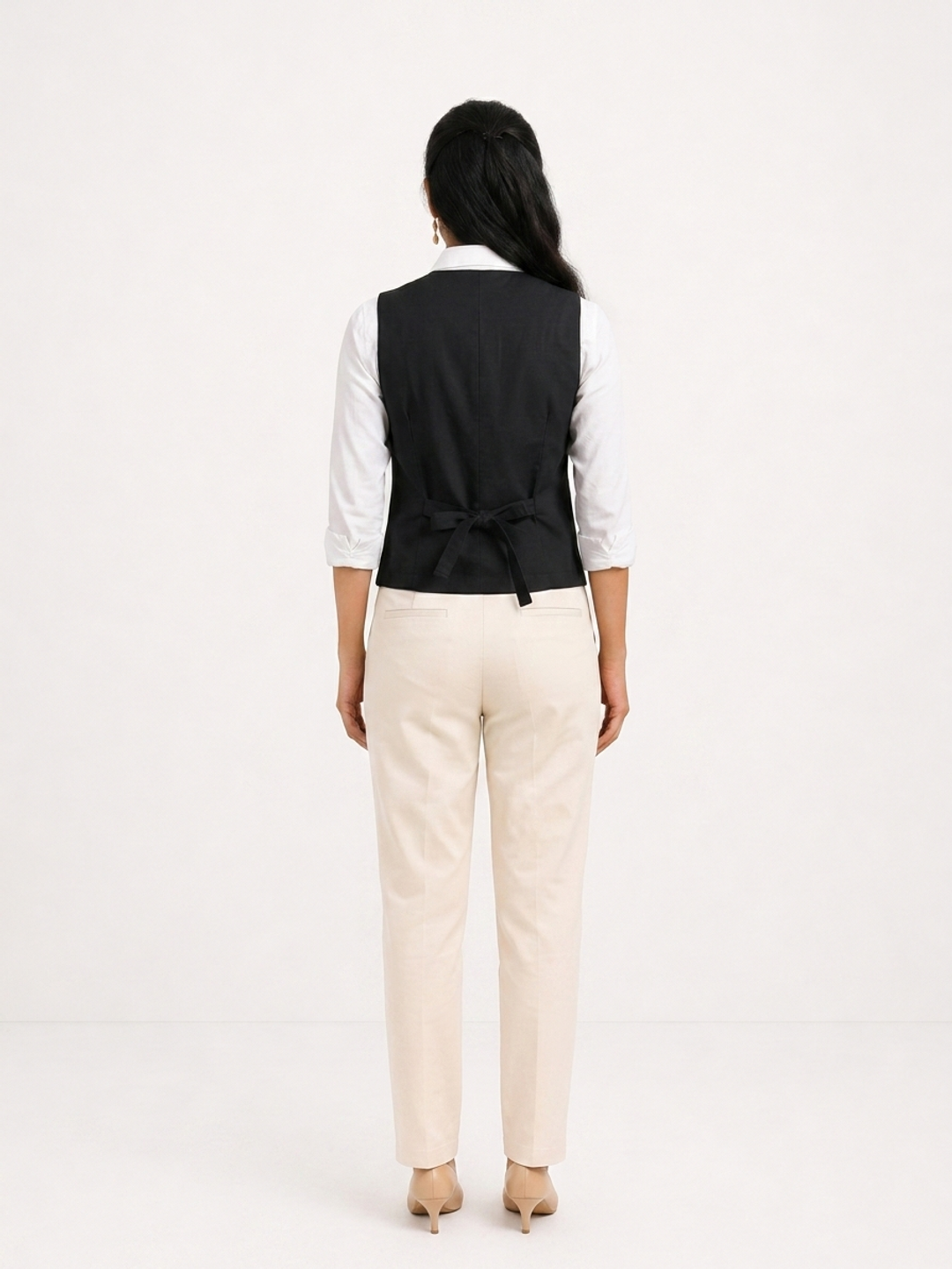Black Waist Coat | Hourglass Fit Essential