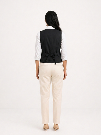 Black Waist Coat | Hourglass Fit Essential