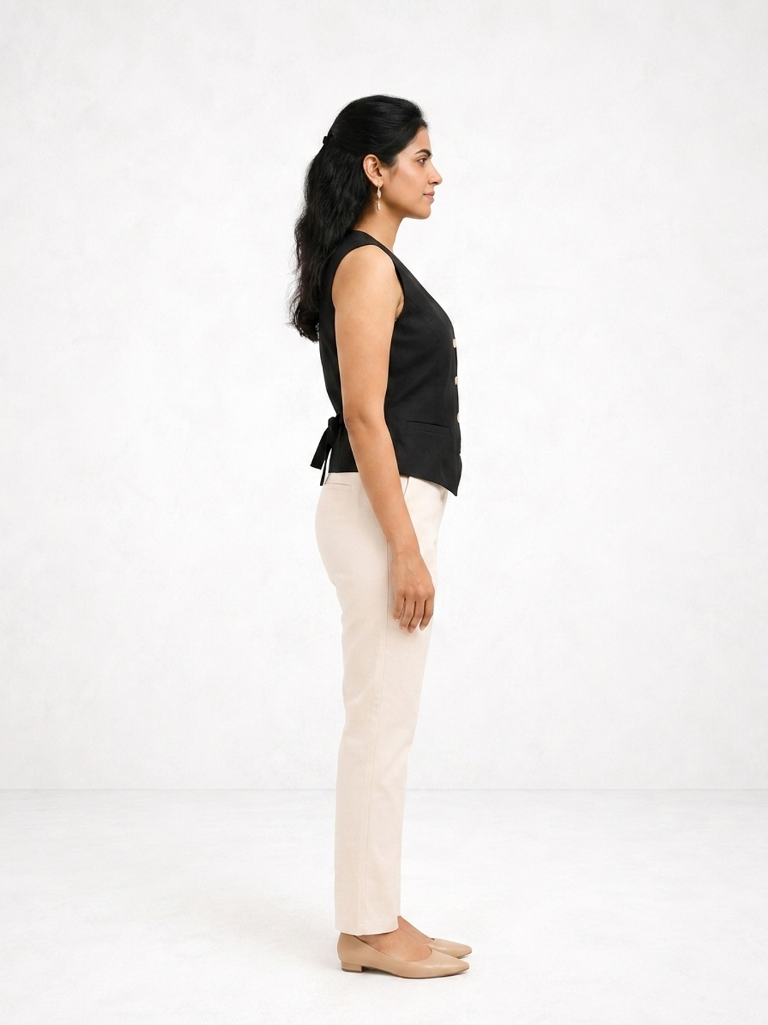 Black Waist Coat | Hourglass Fit Essential