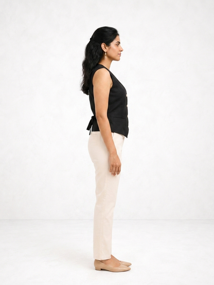 Black Waist Coat | Hourglass Fit Essential