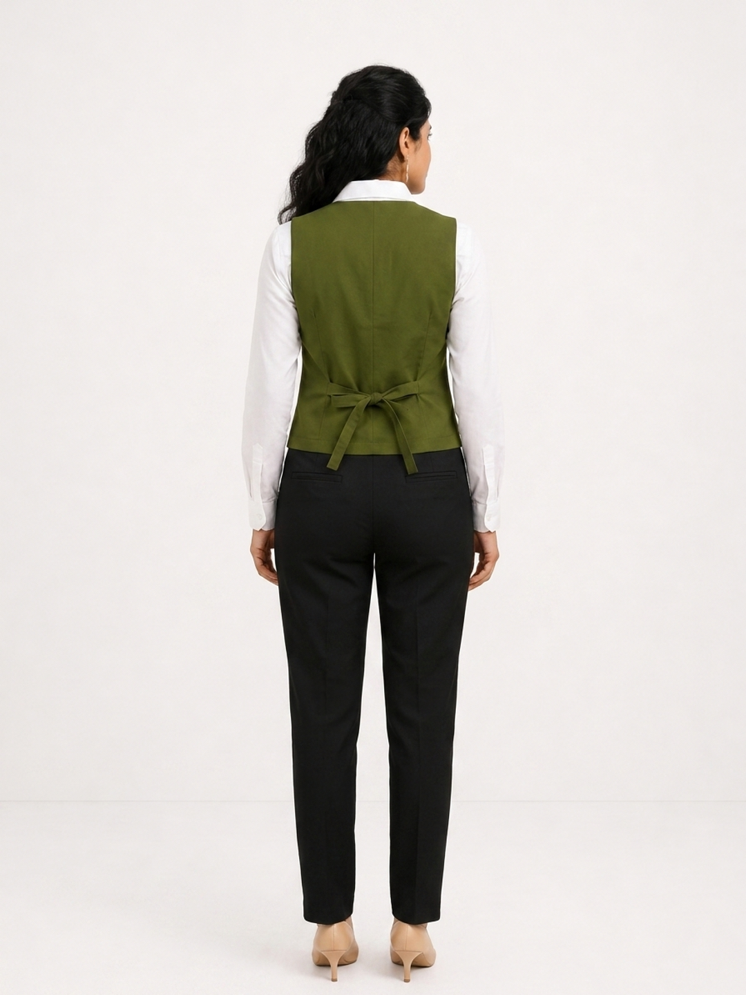 Lime Green Waist Coat | Hourglass Fit Essential