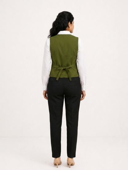 Lime Green Waist Coat | Hourglass Fit Essential