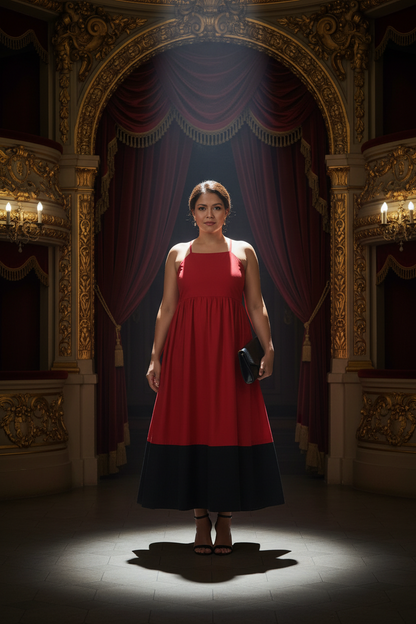 Black & Red Equinox Dress | Rectangle Shape Authority