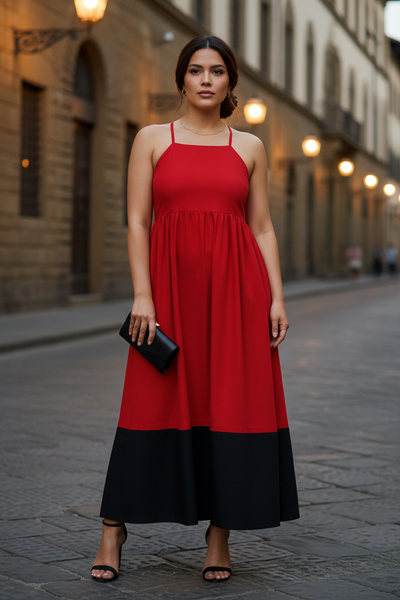 Black & Red Equinox Dress | Rectangle Shape Authority
