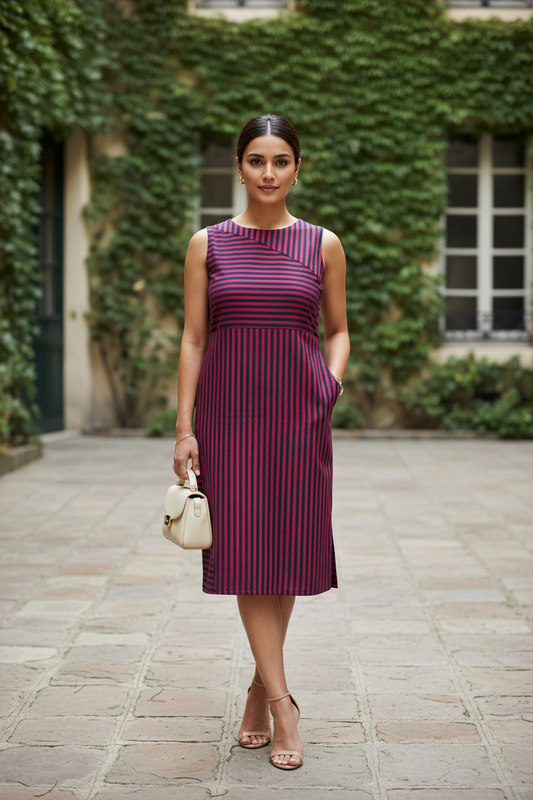 Amara - Navy & Magenta Outdoor