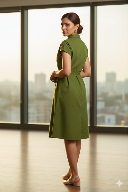 Authority In Motion Lime Green Dress | Vibrant Hourglass Fit