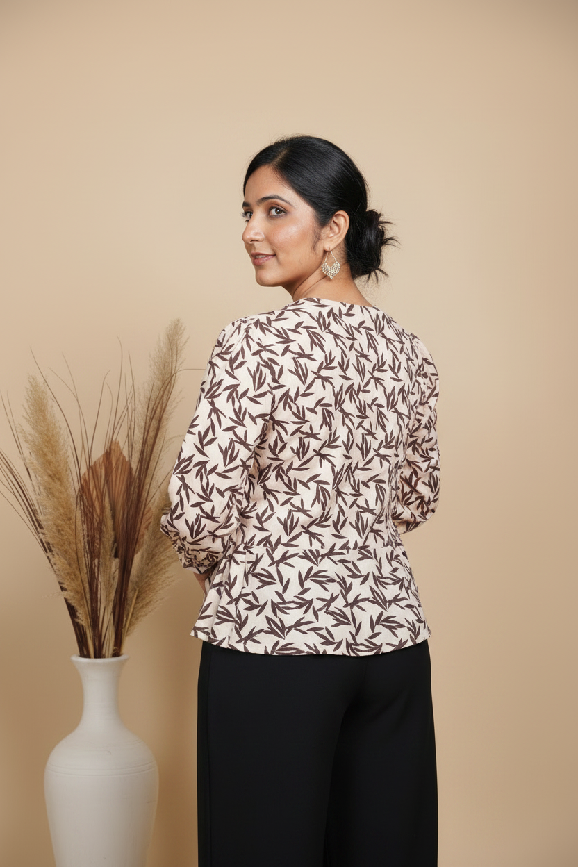 Autumn Breeze Peplum Top - Image 2
