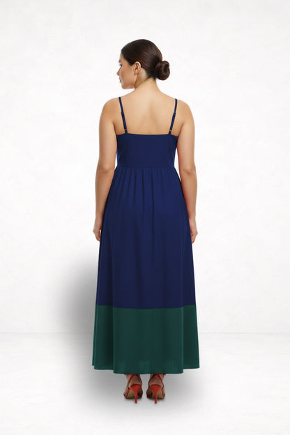Navy & Green Equinox Dress | Rectangle Shape Authority (Copy)