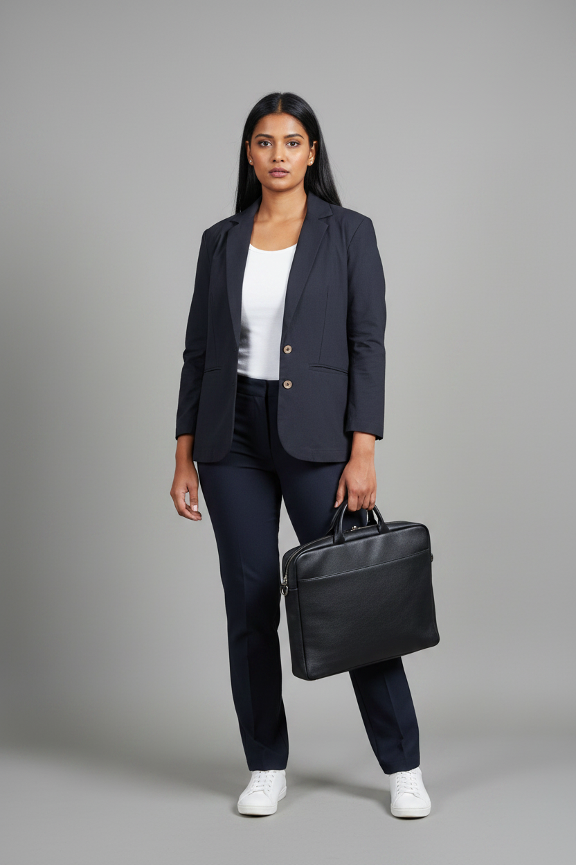 Black Frame Blazer – Sana Warm Brown