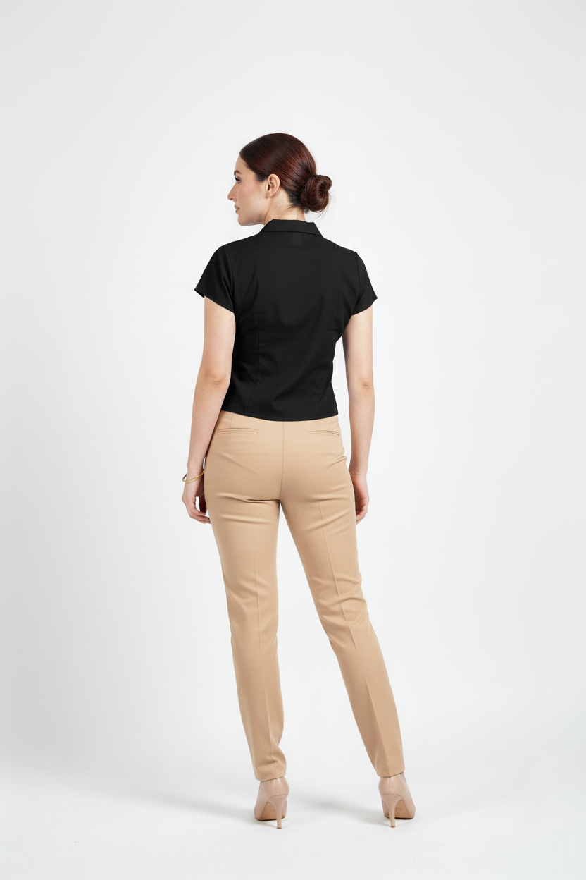 Midnight Black Notch Collar Shirt