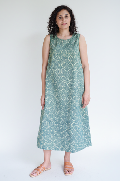 Green Printed Dress - Image 3