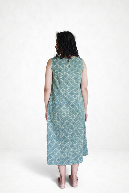 Green Printed Dress - Image 5 Revised