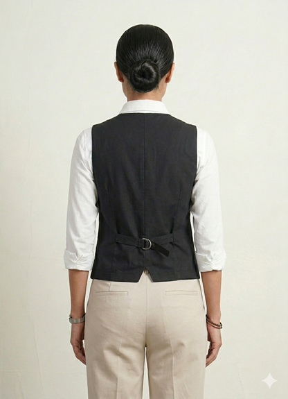 Black Waist Coat | Hourglass Fit Essential