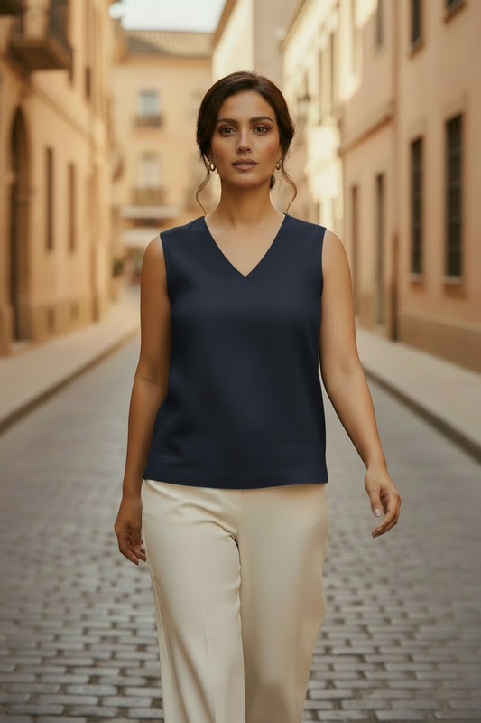 Navy Elevated Ease Top