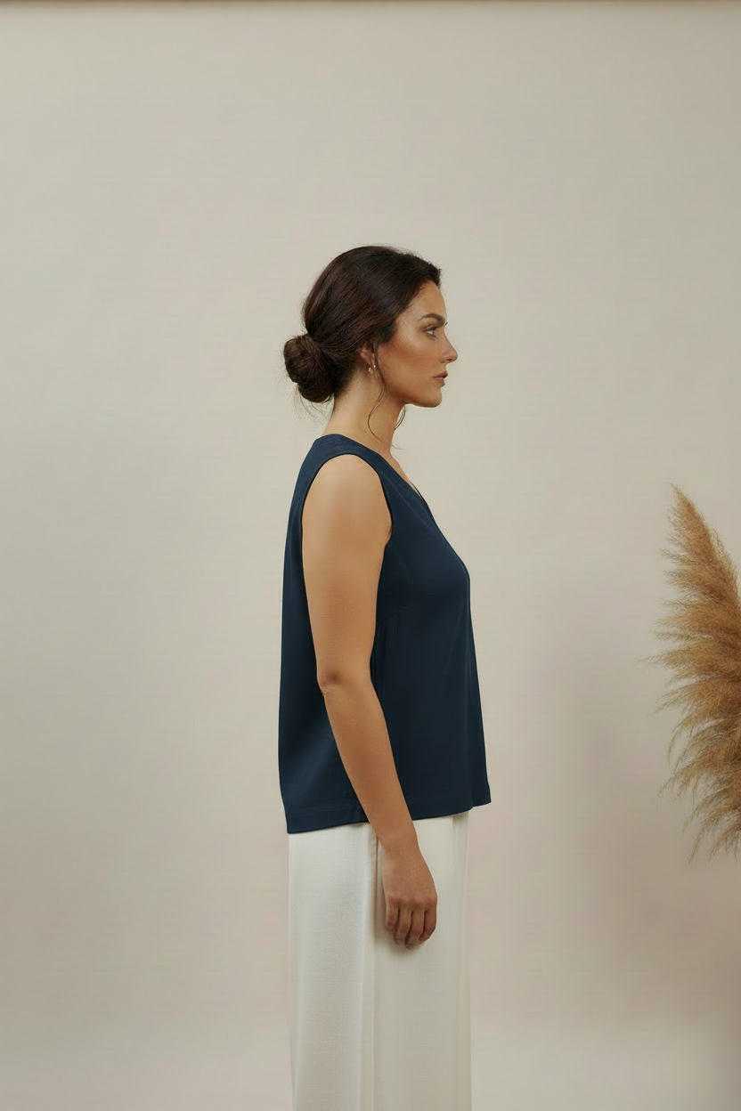 Navy Elevated Ease Top