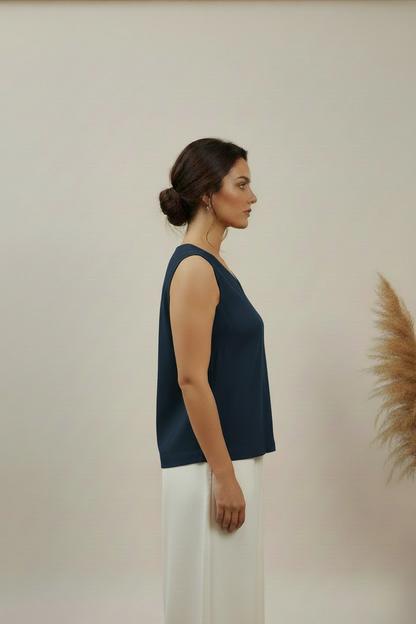 Navy Elevated Ease Top