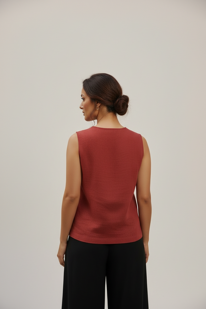 Red Elevated Ease Top