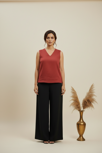 Red Elevated Ease Top