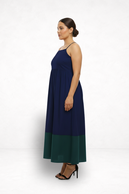Navy & Green Equinox Dress | Rectangle Shape Authority (Copy)