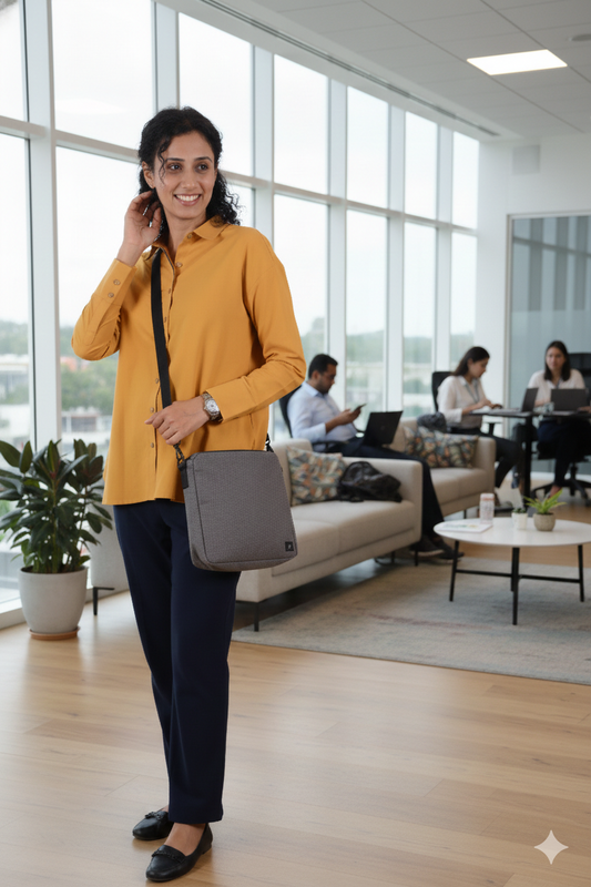 Embroidered Ochre Luxe Timeless Style Shirt