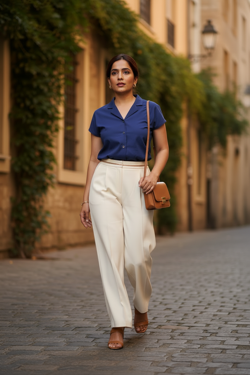 Twilight Blue Notch Collar Shirt