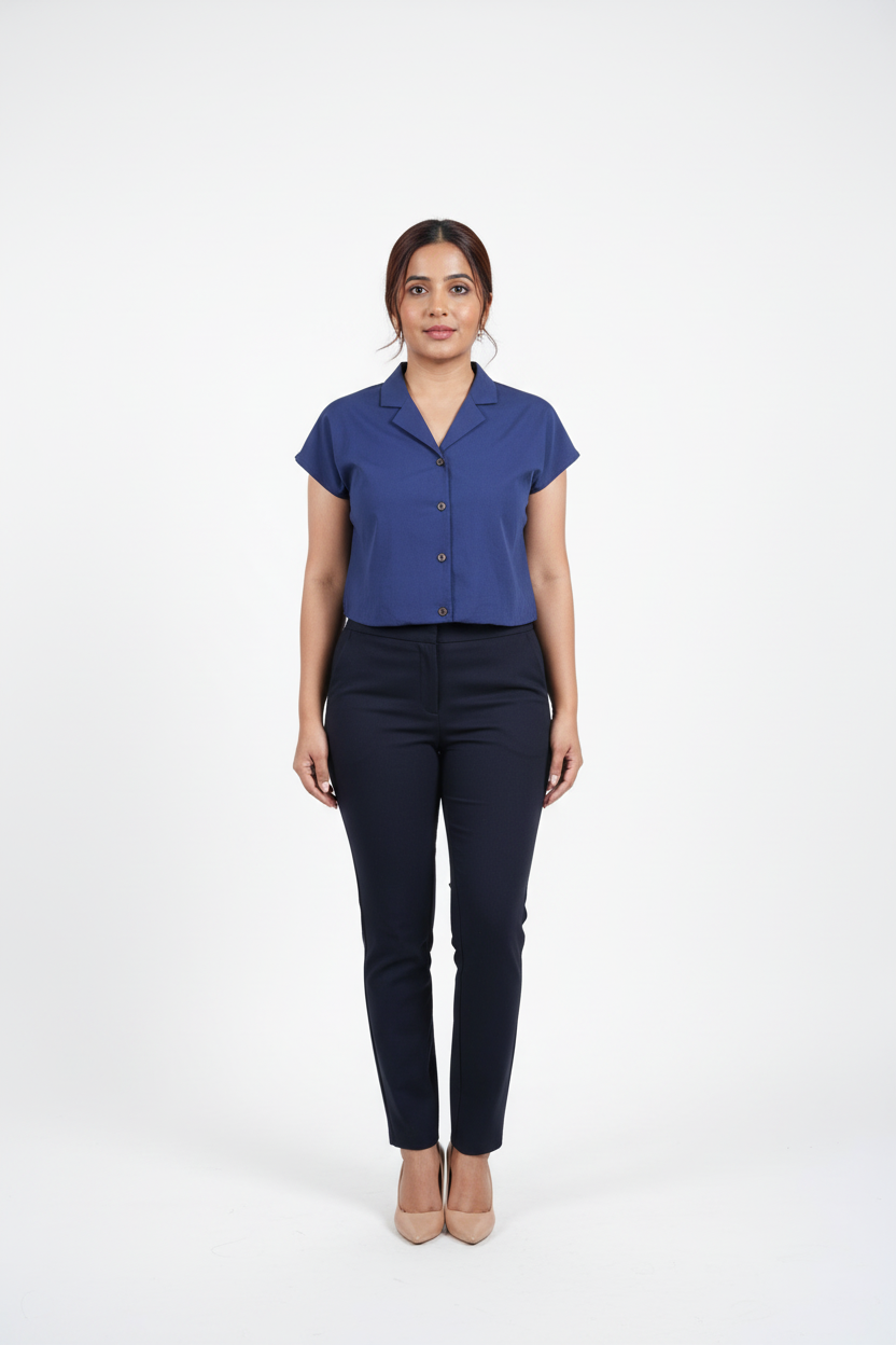 Twilight Blue Notch Collar Shirt