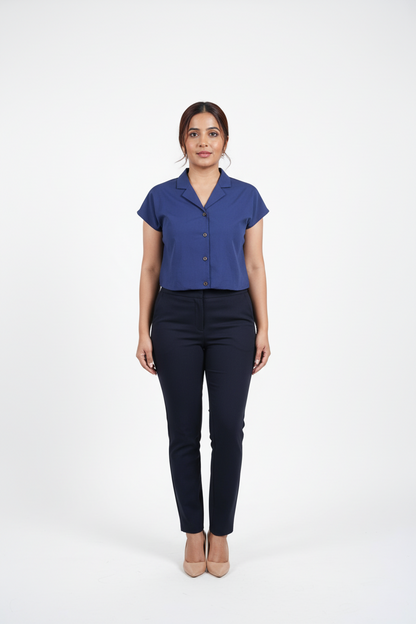 Twilight Blue Notch Collar Shirt